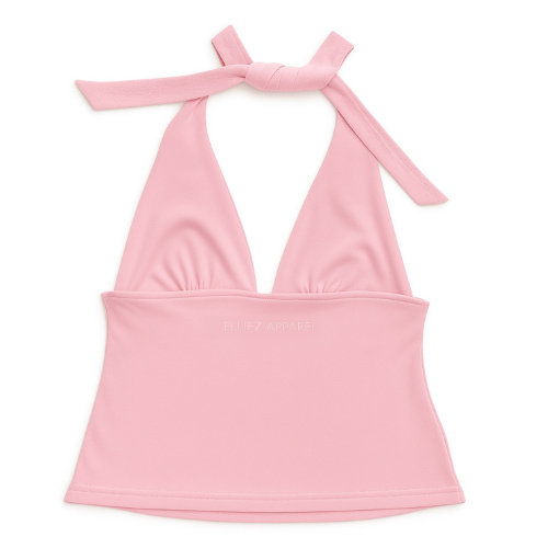 (Pink) Laced numbered halter top